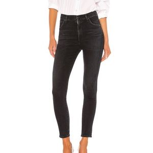 Chrissy sculpt 11.75” high rise waisted skinny denim black jeans stretch 27 26